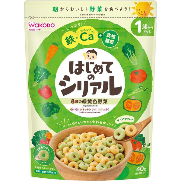 와코도 야채 퍼프 아기용 아침 시리얼 +12M 40g