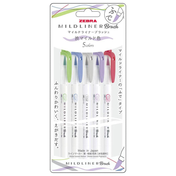 Zebra Mildliner 형광펜 마커 우아한 색상 WFT8-5C-NC-N