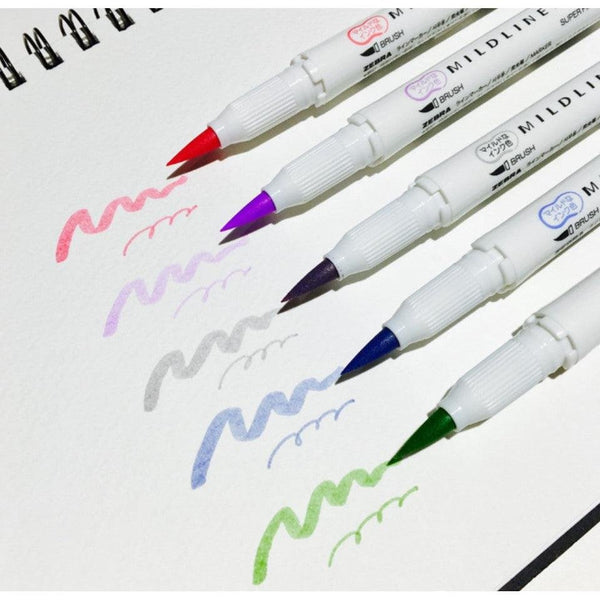 Zebra Mildliner 형광펜 마커 우아한 색상 WFT8-5C-NC-N