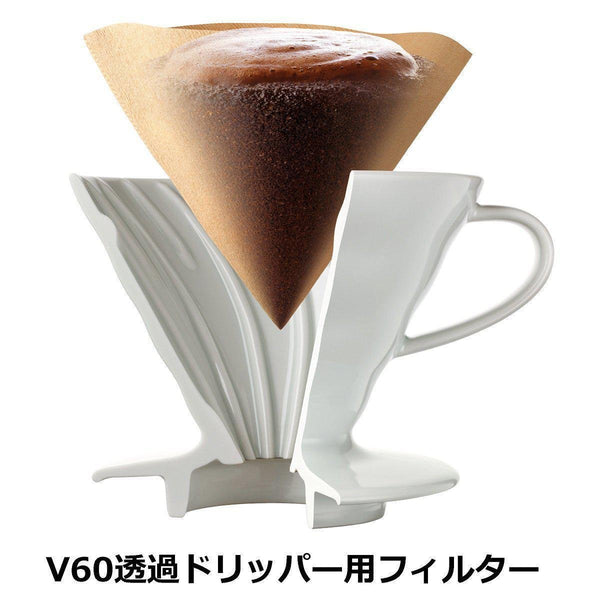 하리오 V60 커피 여과지 사이즈 02 내추럴 브라운 VCF-02-100M