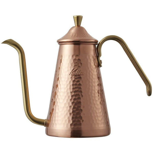 칼리타 구리 구즈넥 주전자 슬림 핸드 드립 커피 포트 700ml