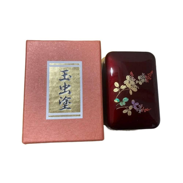 붉은칠 작은 상자 하기 가을꽃 디자인