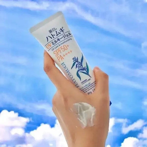 하토무기 레이하쿠 선스크린 더 UV 밀키 젤 SPF50+ 80g