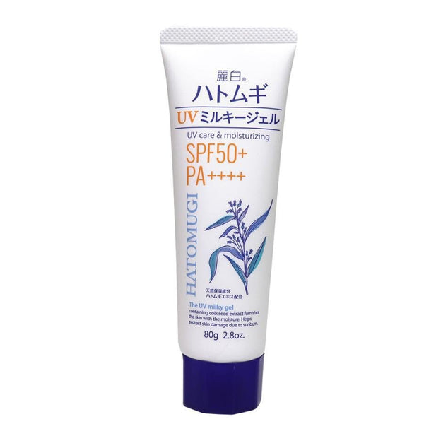 하토무기 레이하쿠 선스크린 더 UV 밀키 젤 SPF50+ 80g