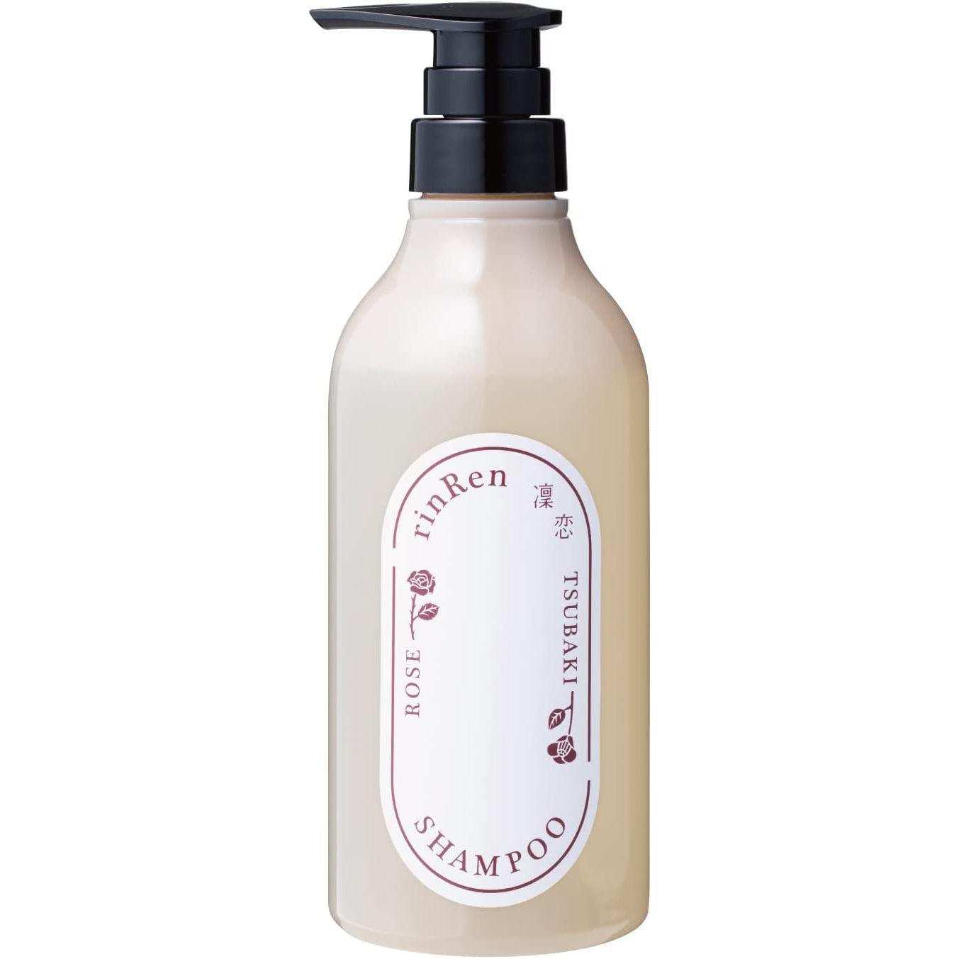 린렌 샴푸 로즈 앤 츠바키 비건 헤어 리페어 샴푸 480ml