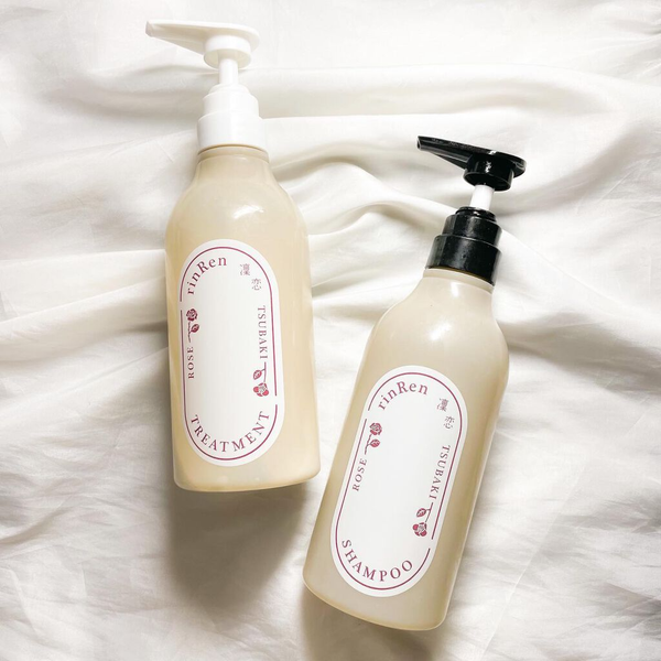 린렌 트리트먼트 로즈 앤 츠바키 비건 헤어 리페어 트리트먼트 480ml