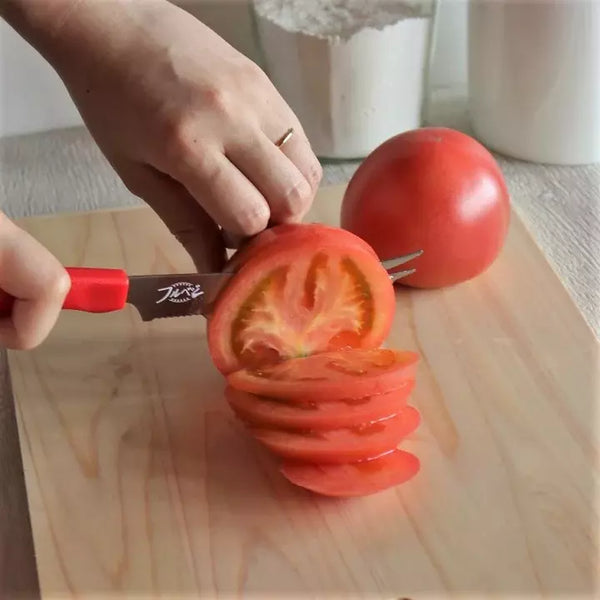 시모무라 곡선 톱니 모양의 바 나이프 토마토 & 치즈 갈래 나이프 230mm