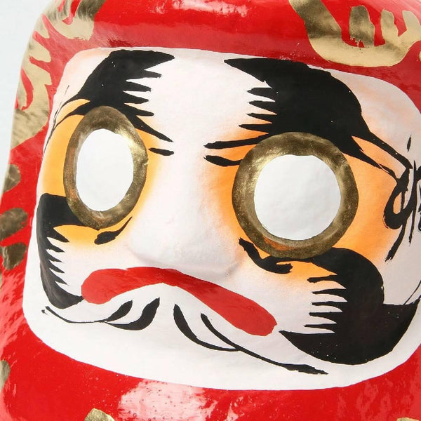 시라카와 달마 인형 "호" 수제 행운 부적 빨간색 인형 25cm