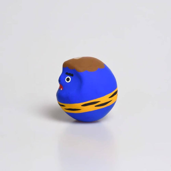 시라카와 다루마 악마 블루 오니 다루마 인형 행운의 부적 4.5cm