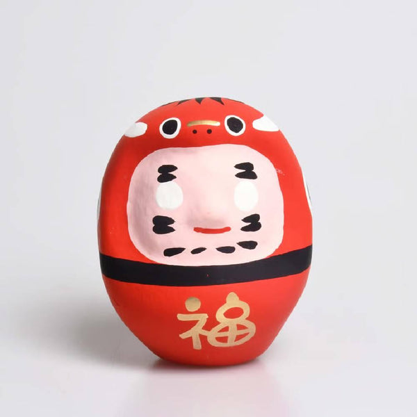 시라카와 다루마 레드 베코 다루마 인형 행운의 부적 8.5cm