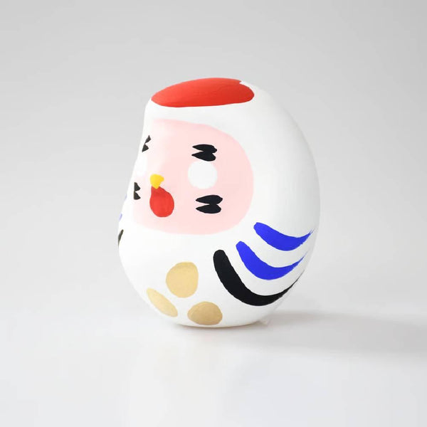시라카와 다루마 조디악 다루마 인형 귀여운 흰 새 행운의 부적 8.5cm