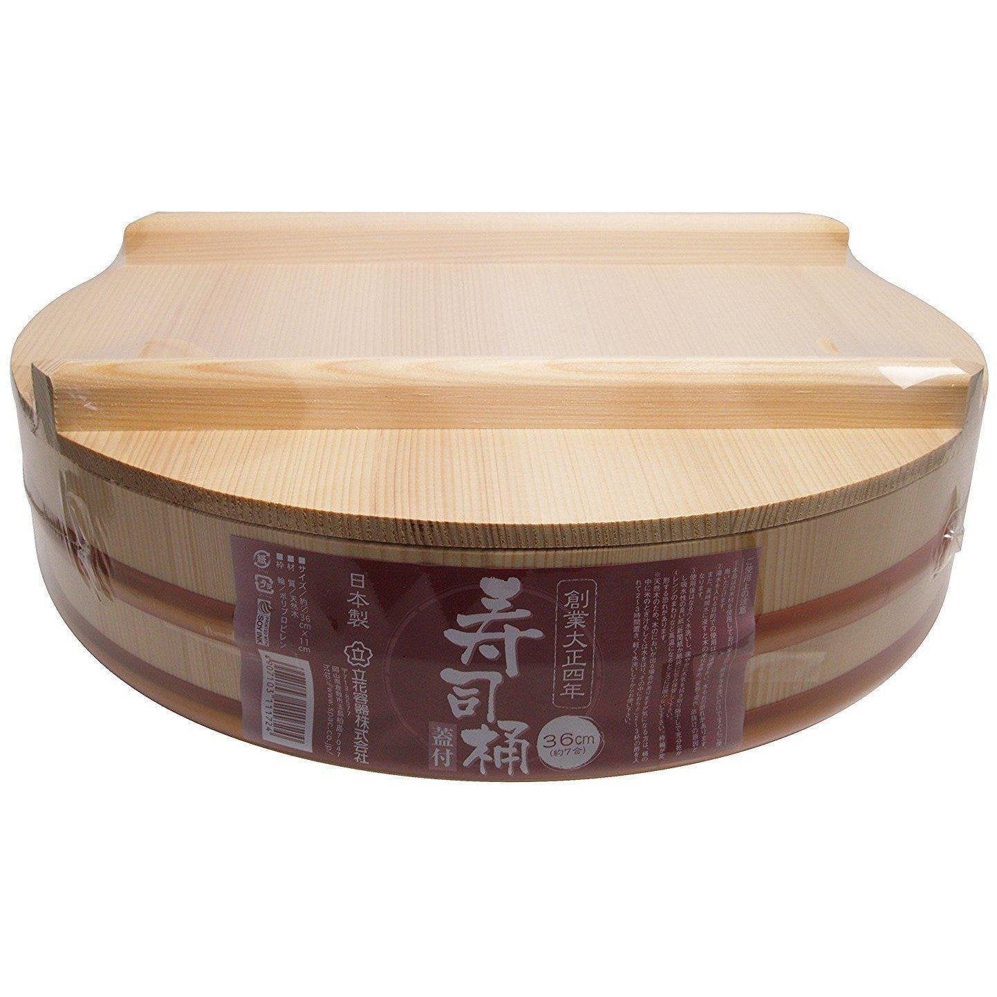 타치바나 스시 오케 나무 항기리 그릇(뚜껑 포함) 36cm