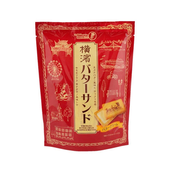 다카라 비스킷 요코하마 버터 크림 샌드위치 비스킷 7개 (3팩)