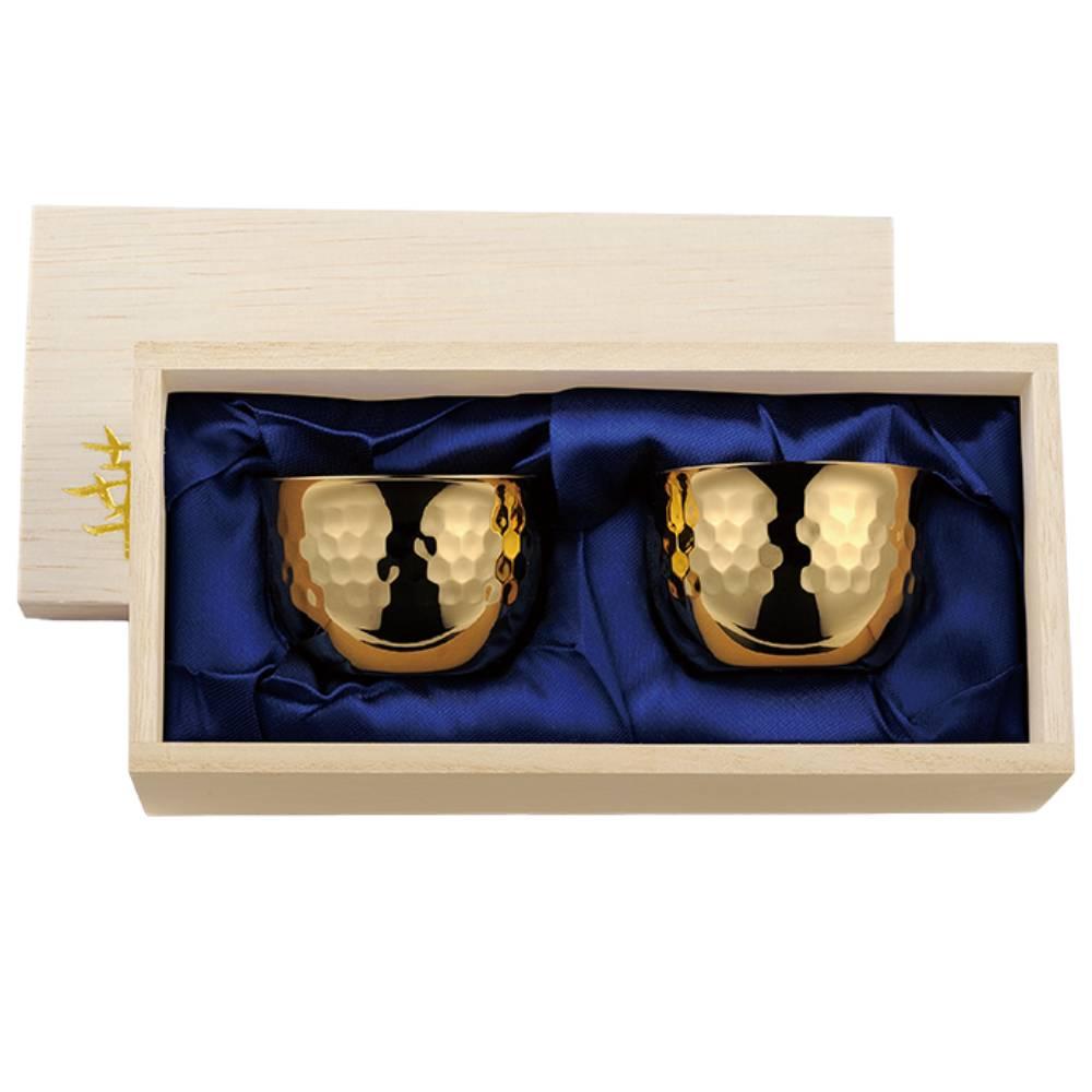 다나베 수공 24K 금도금 구리 사케잔 페어 90ml