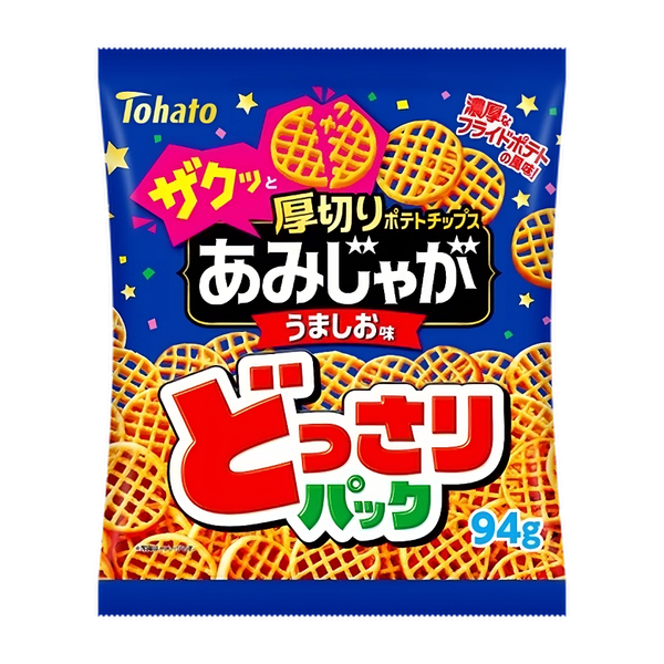 토하토 아미자가 와플모양 감자칩 쇠고기맛 94g (3개입)
