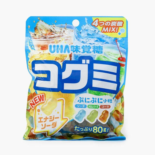 UHA 미카쿠토 탄산소다 구미캔디 4맛 일본 구미믹스 80g