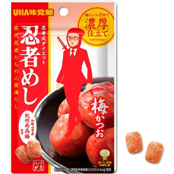 UHA 미카쿠토 닌자메시 우메 가쓰오 매실 가다랭이 사탕 20g x 10봉지