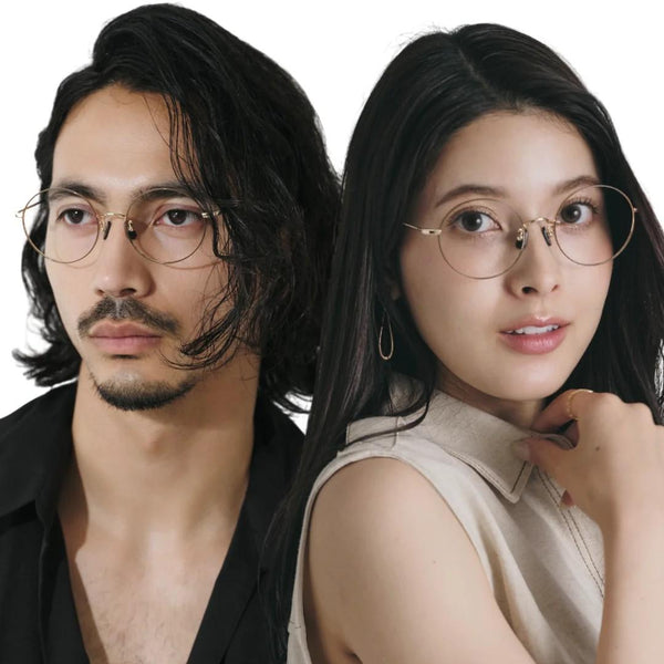 UV 및 적외선 차단 대형 렌즈 패션 안경 골드
