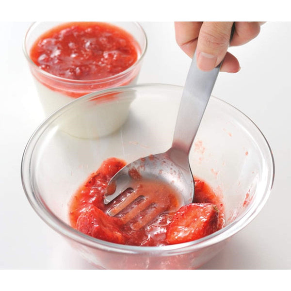 Uchicook 감자 으깨기 소형 스테인레스 스틸 매싱 포크 18cm