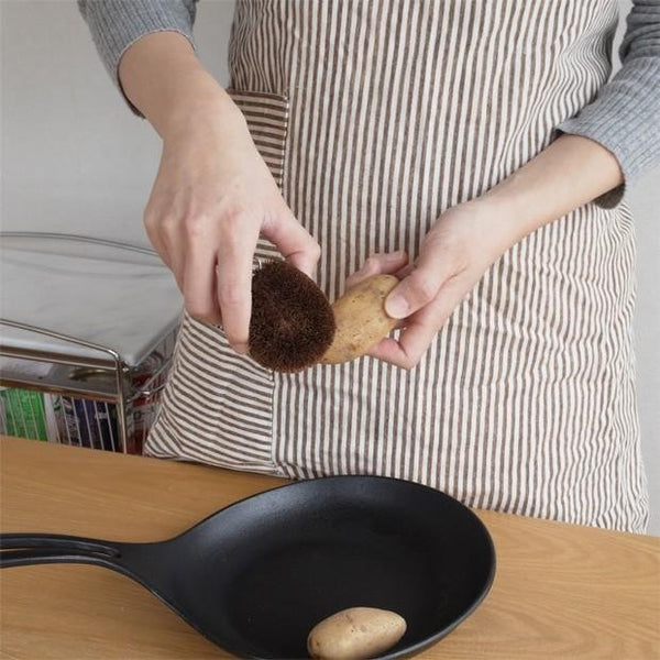 우메자와 수제 타와시 친환경 젠틀 팜 섬유 스크럽 브러쉬