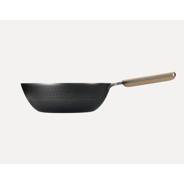 Wahei Enzo 평면 바닥 탄소강 인덕션 웍(두께 1.6mm) 28cm