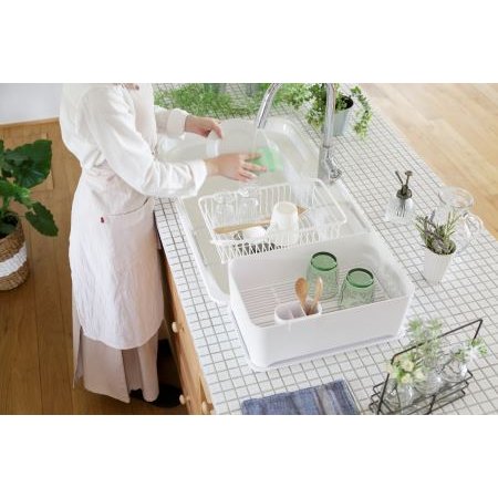 Wahei Freiz 컴팩트 다기능 접시 배수구 접시 건조 랙
