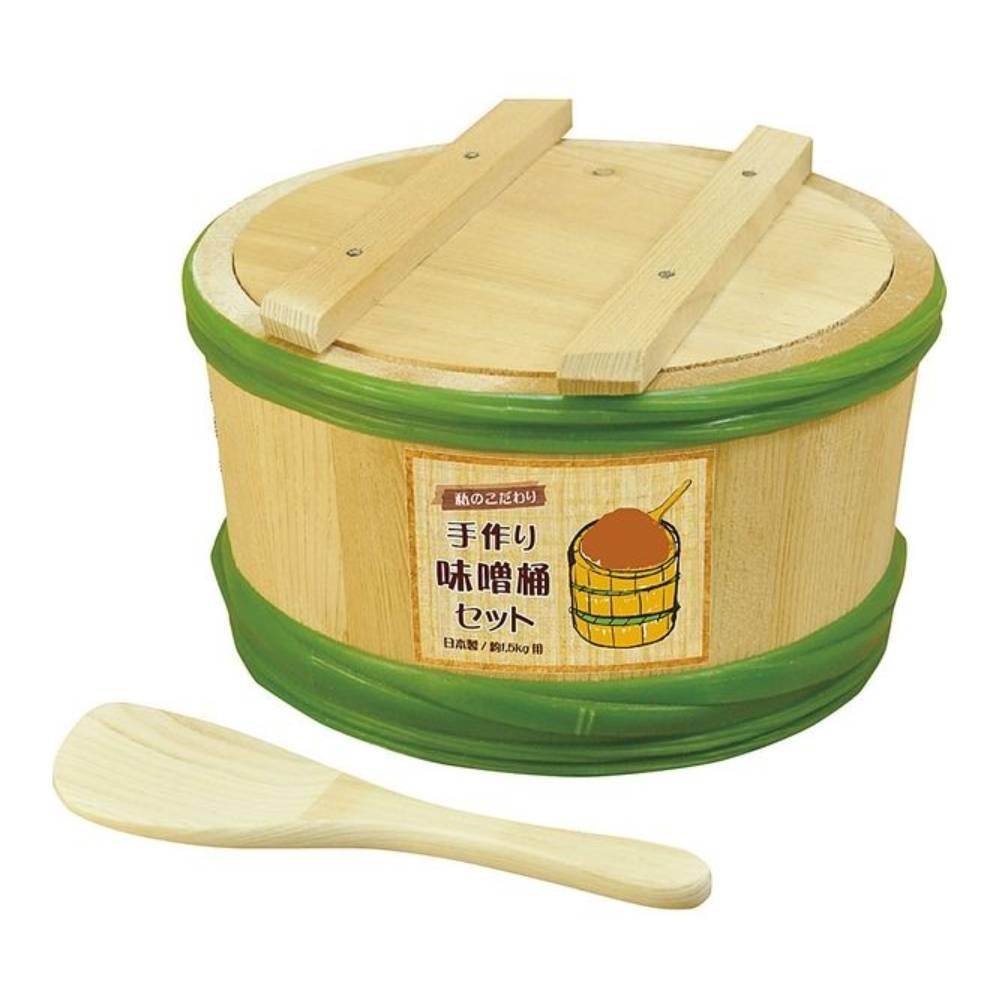 집에서 만드는 된장 1.5kg 수용량을 위한 나무로 되는 노후화 배럴