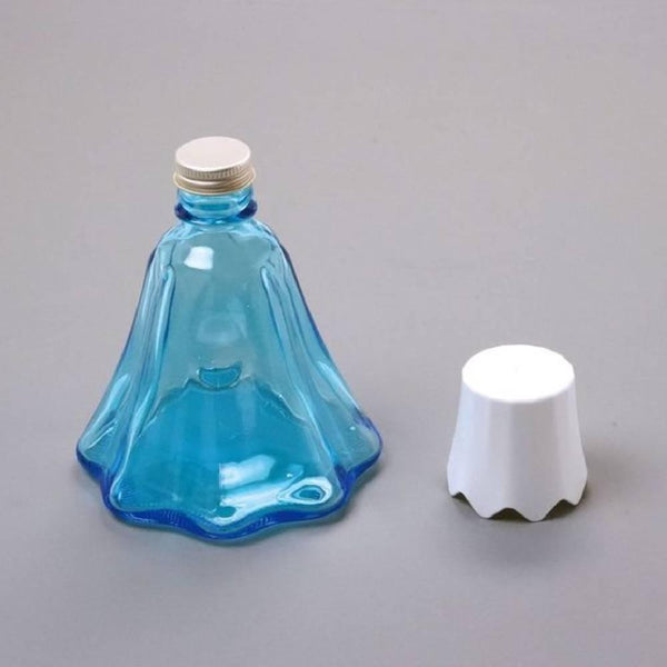 후지산 모양 유리병 워터 서버 캡 포함 400ml