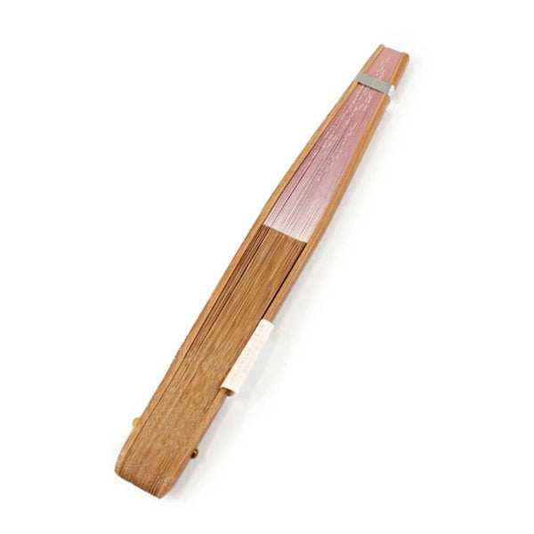 야마니 벚꽃 디자인 핑크 센수 휴대용 접이식 부채 21.5cm