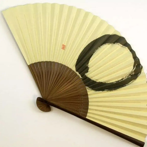 Yamani Enso Zen Circle Sensu 휴대용 부채 22.5cm