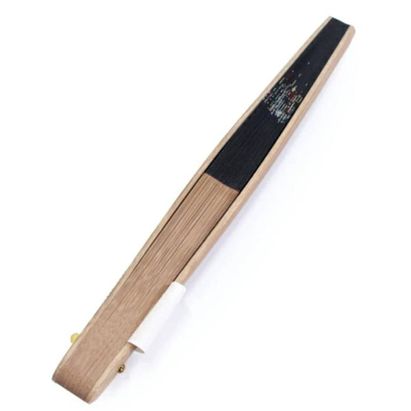 Yamani 축제 카트 디자인 블랙 Sensu 휴대용 접이식 팬 21.5cm