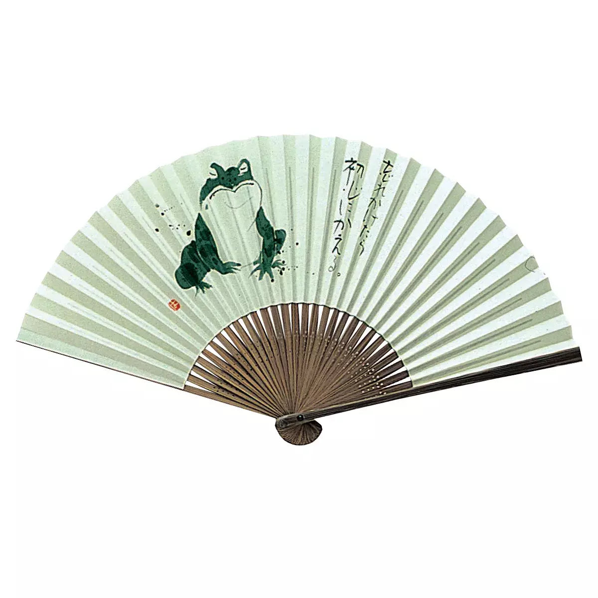 Yamani Sensu 일본 전통 부채 개구리 디자인 22.5cm