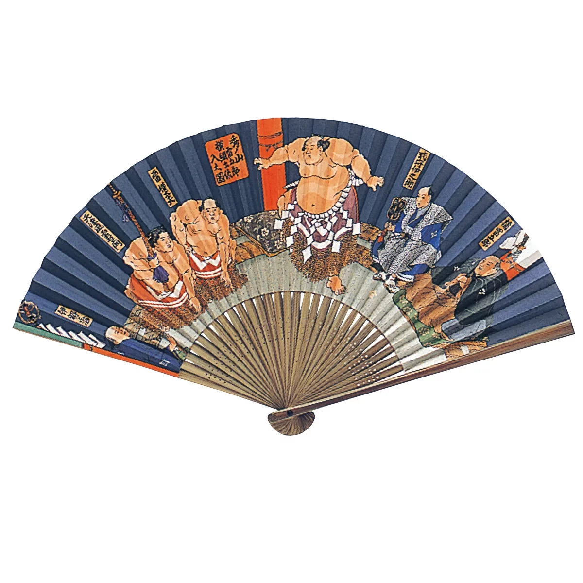 Yamani 스모 디자인 일본 Sensu 접는 팬 22.5cm