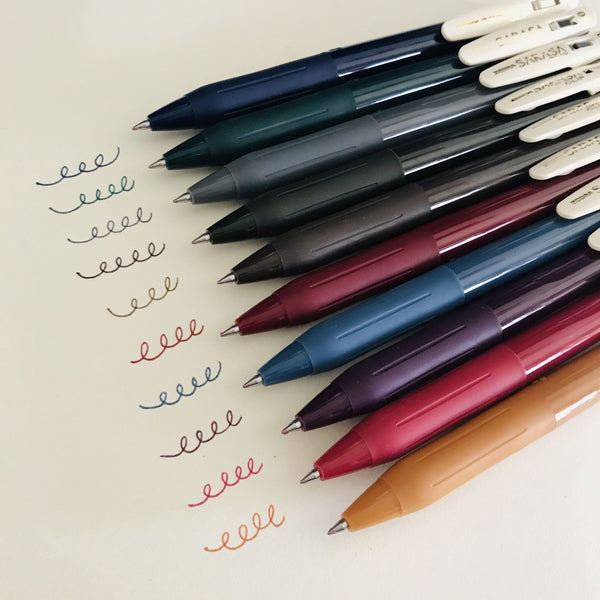 얼룩말 사라사 클립 빈티지 컬러 젤 잉크 펜 5색 0.5mm JJ15-5C-VI-N